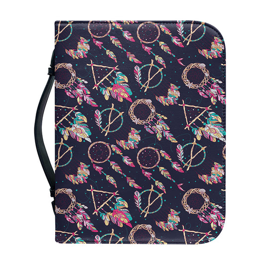 Native American Dream Catcher Print Leather Bible Cover