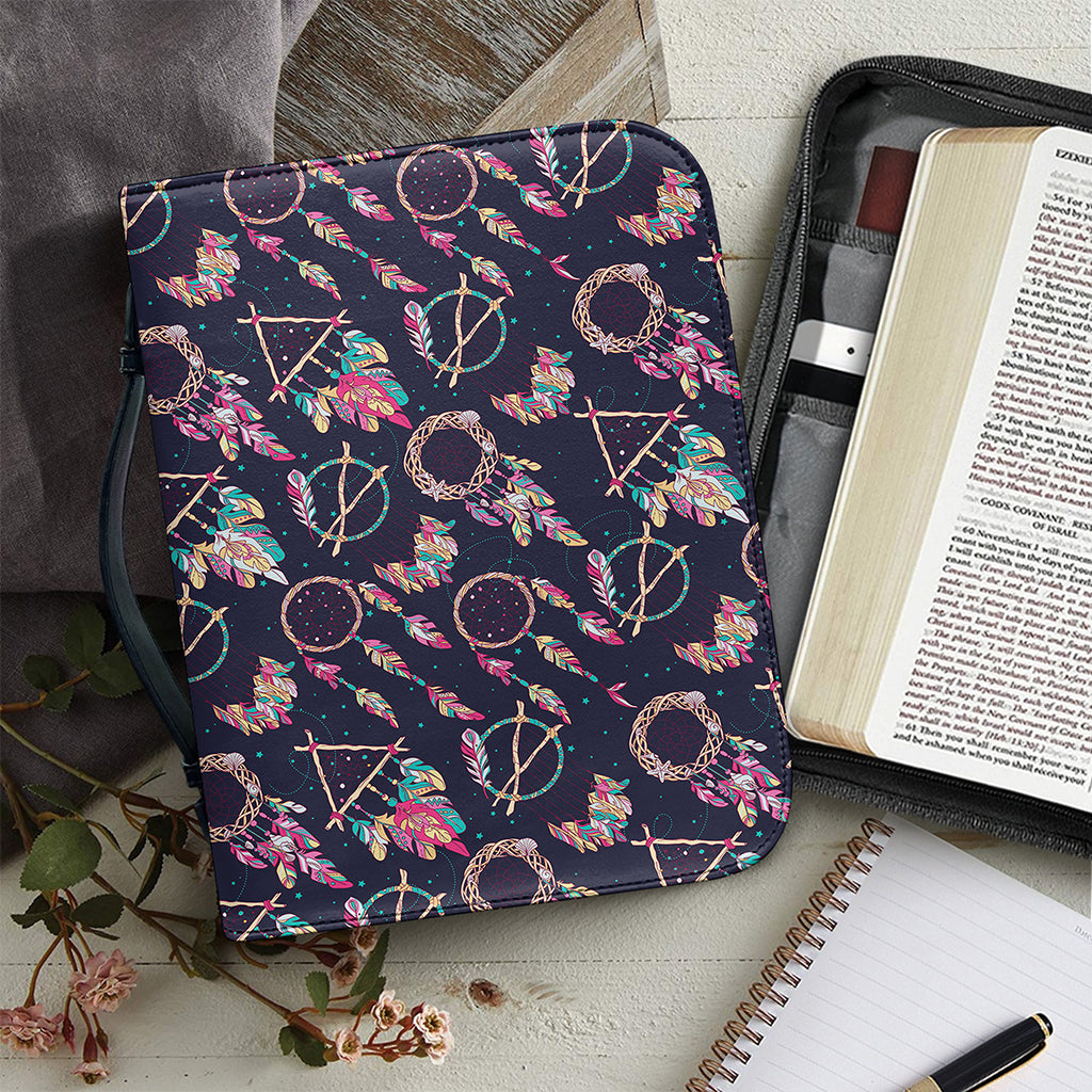 Native American Dream Catcher Print Leather Bible Cover