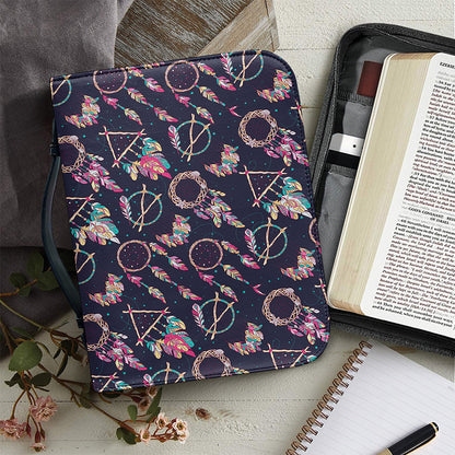 Native American Dream Catcher Print Leather Bible Cover
