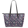 Native American Dream Catcher Print Leather Tote Bag With Zipper