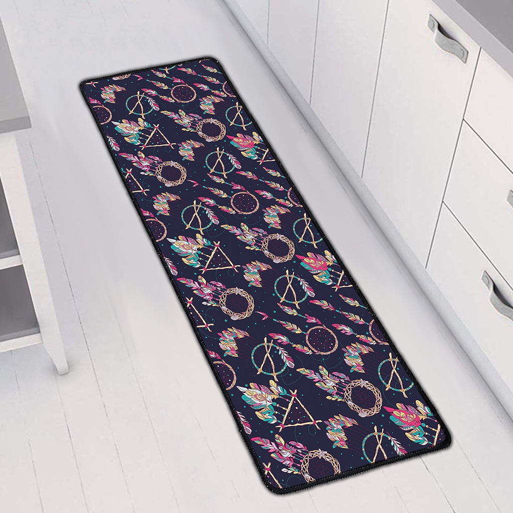 Native American Dream Catcher Print Long Kitchen Mat