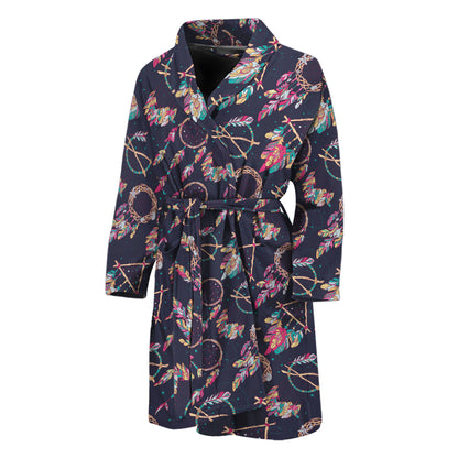 Native American Dream Catcher Print Men's Bathrobe