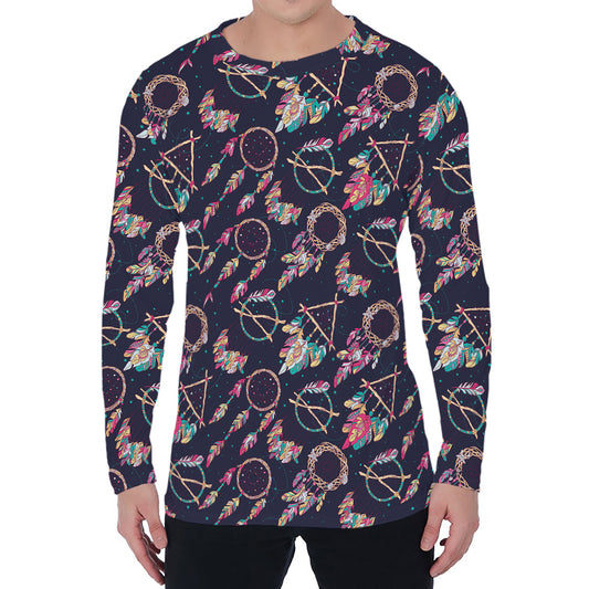 Native American Dream Catcher Print Men's Long Sleeve T-Shirt