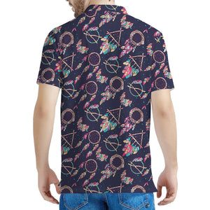 Native American Dream Catcher Print Men's Polo Shirt