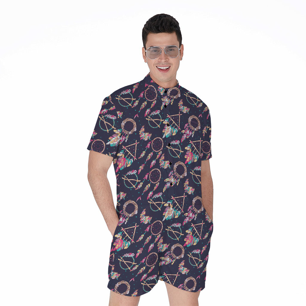 Native American Dream Catcher Print Men's Rompers