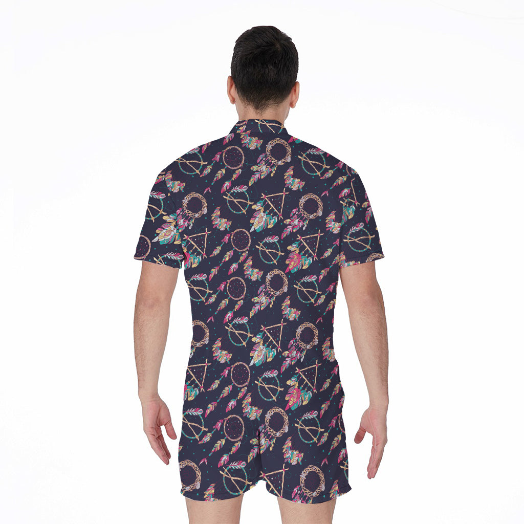 Native American Dream Catcher Print Men's Rompers