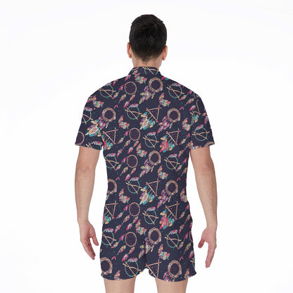 Native American Dream Catcher Print Men's Rompers