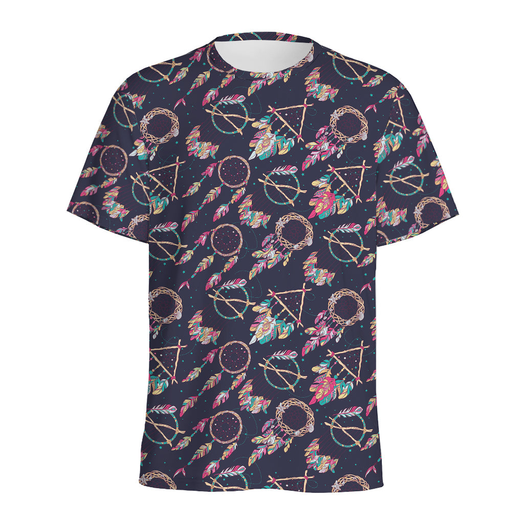 Native American Dream Catcher Print Men's Sports T-Shirt