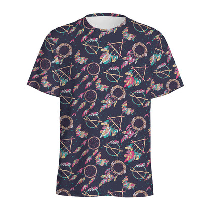 Native American Dream Catcher Print Men's Sports T-Shirt