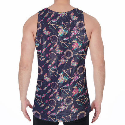 Native American Dream Catcher Print Men's Velvet Tank Top