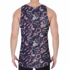 Native American Dream Catcher Print Men's Velvet Tank Top