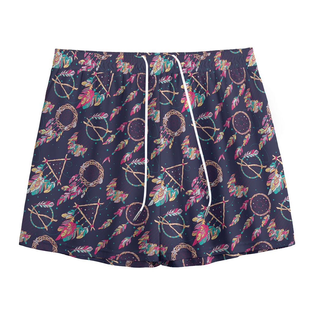 Native American Dream Catcher Print Mesh Shorts