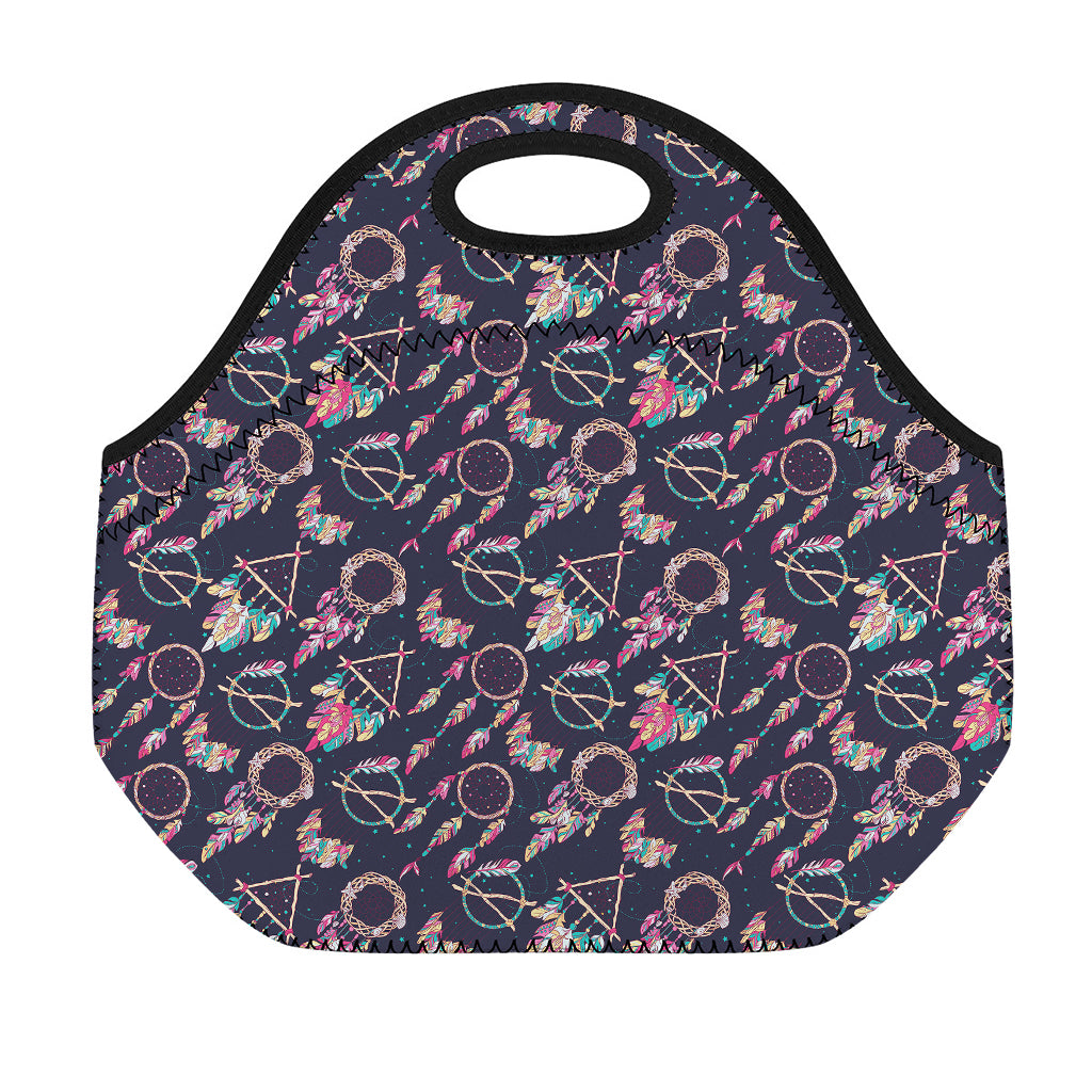 Native American Dream Catcher Print Neoprene Lunch Bag