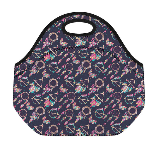 Native American Dream Catcher Print Neoprene Lunch Bag