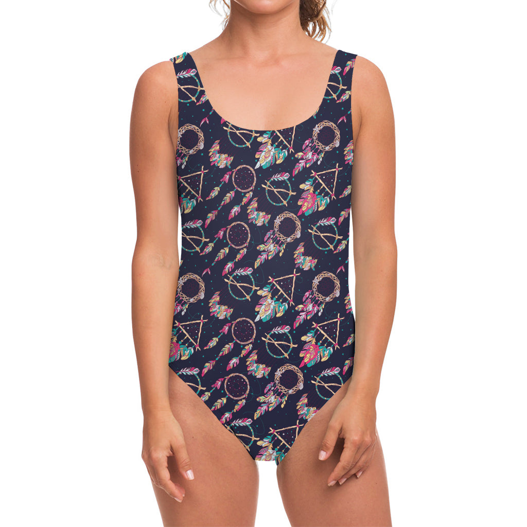 Native American Dream Catcher Print One Piece Swimsuit