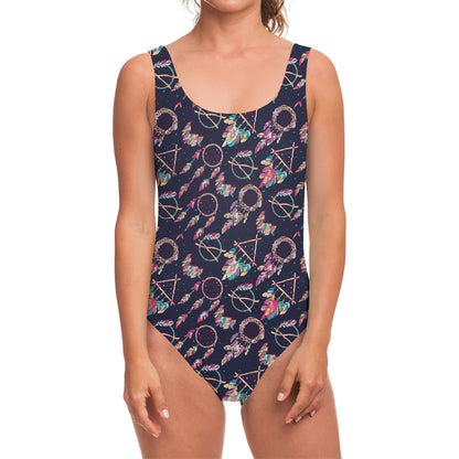 Native American Dream Catcher Print One Piece Swimsuit