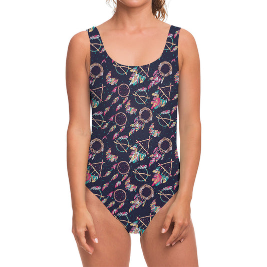 Native American Dream Catcher Print One Piece Swimsuit