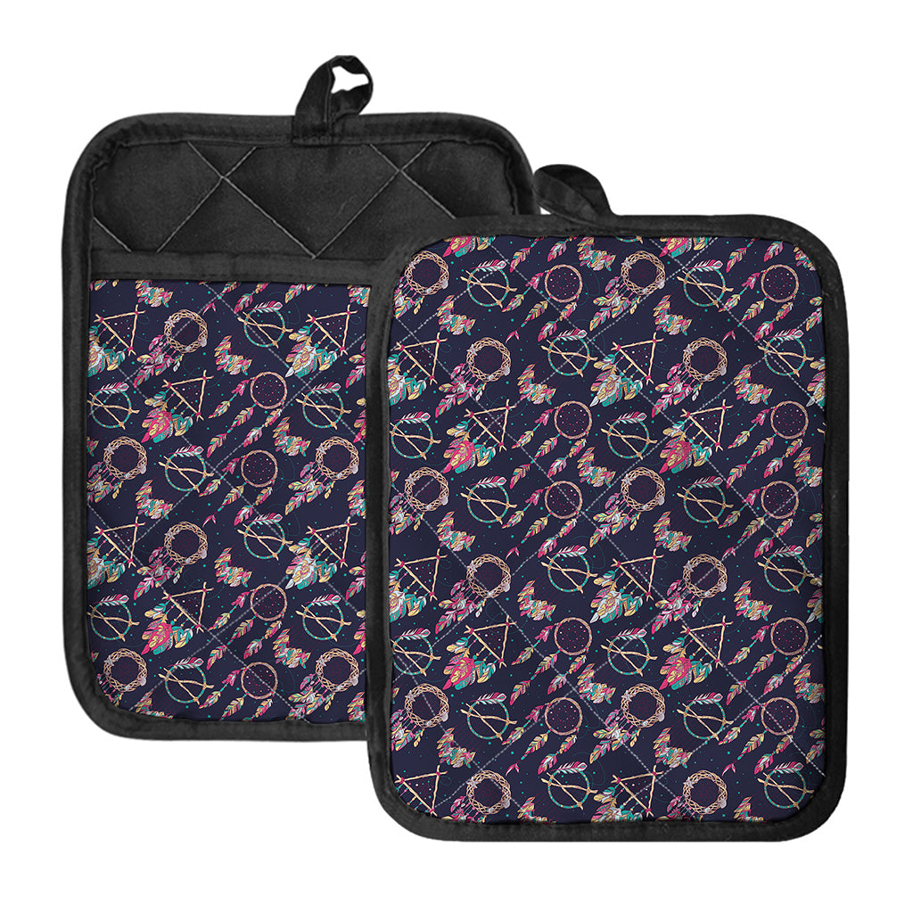 Native American Dream Catcher Print Pot Holders With Pocket