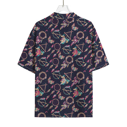 Native American Dream Catcher Print Rayon Hawaiian Shirt