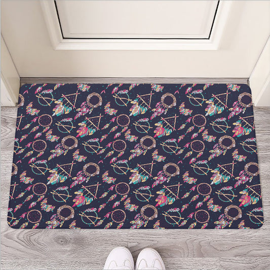 Native American Dream Catcher Print Rubber Doormat