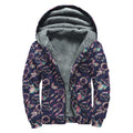 Native American Dream Catcher Print Sherpa Lined Zip Up Hoodie