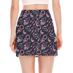 Native American Dream Catcher Print Side Slit Mini Skirt