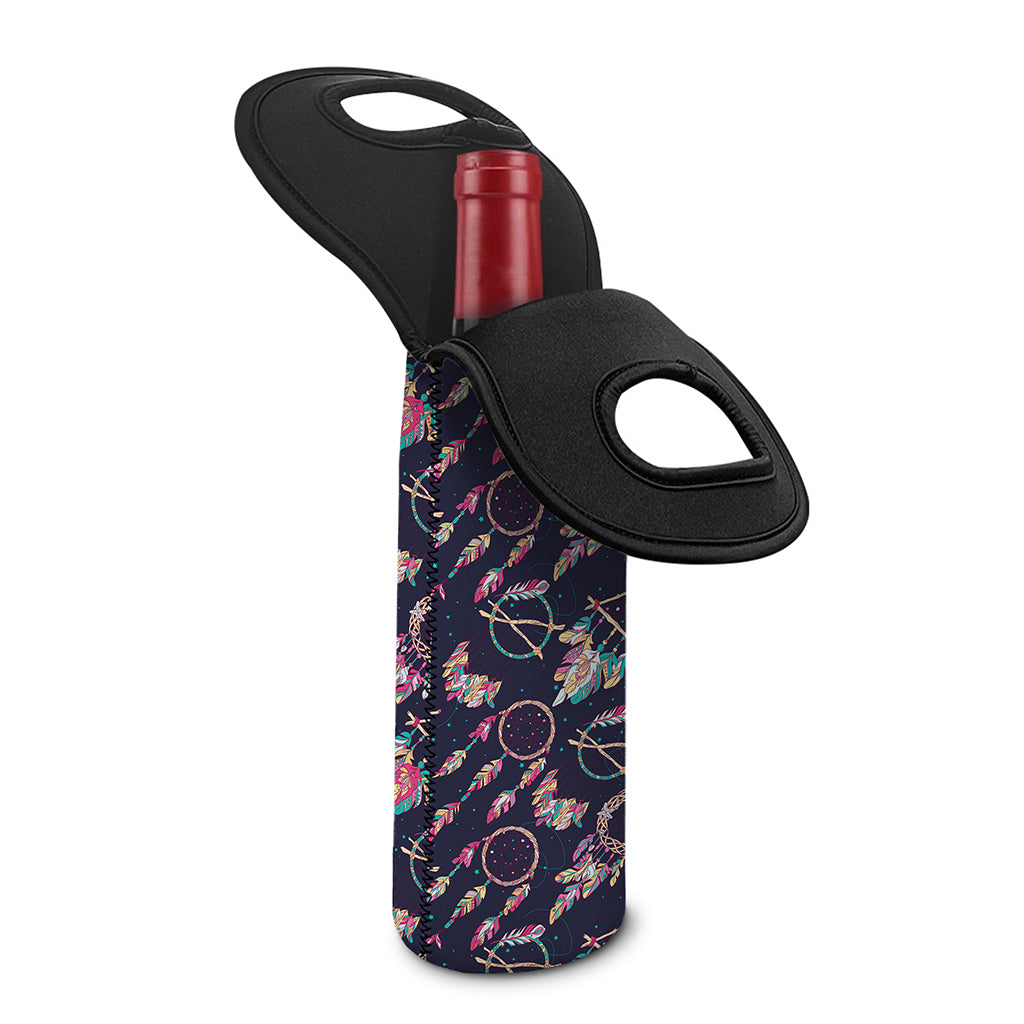 Native American Dream Catcher Print Single Neoprene Wine Tote