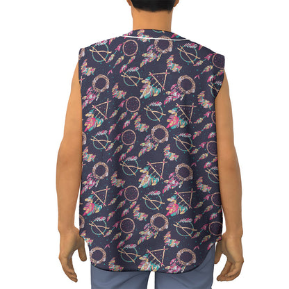 Native American Dream Catcher Print Sleeveless Baseball Jersey