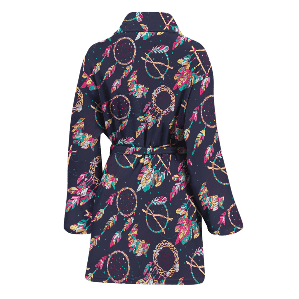 Native American Dream Catcher Print Women's Bathrobe