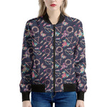 Native American Dream Catcher Print Women's Bomber Jacket