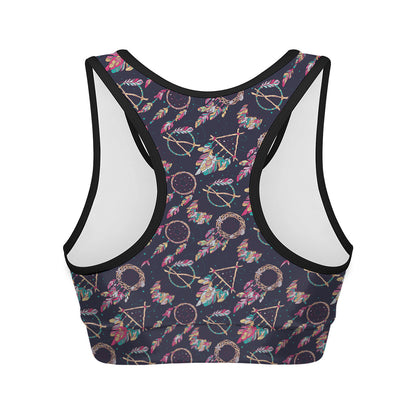 Native American Dream Catcher Print Women's Sports Bra