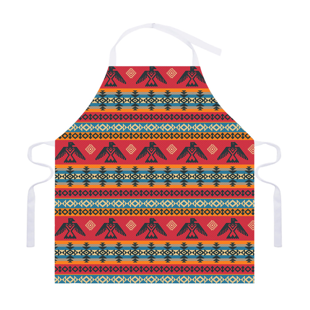 Native American Eagle Pattern Print Adjustable Apron