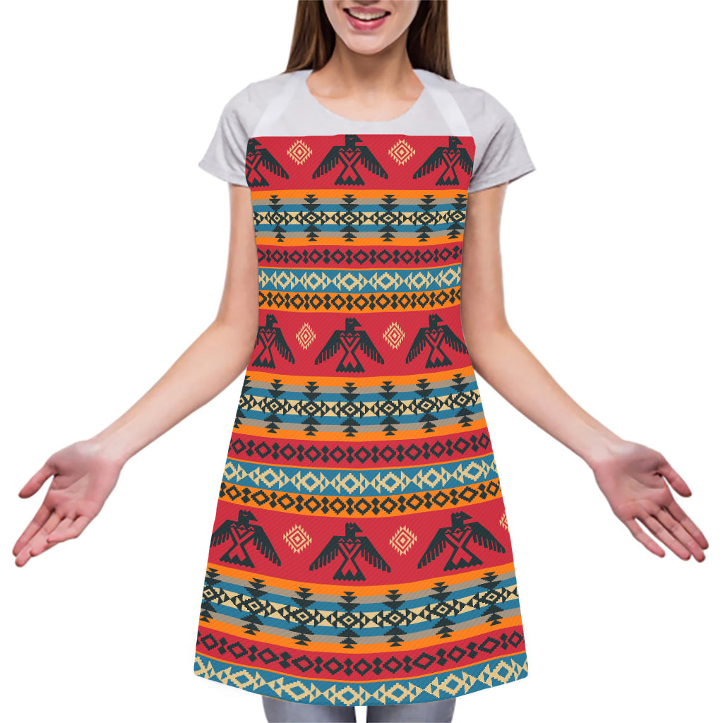 Native American Eagle Pattern Print Adjustable Apron