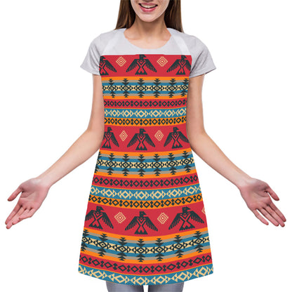 Native American Eagle Pattern Print Adjustable Apron
