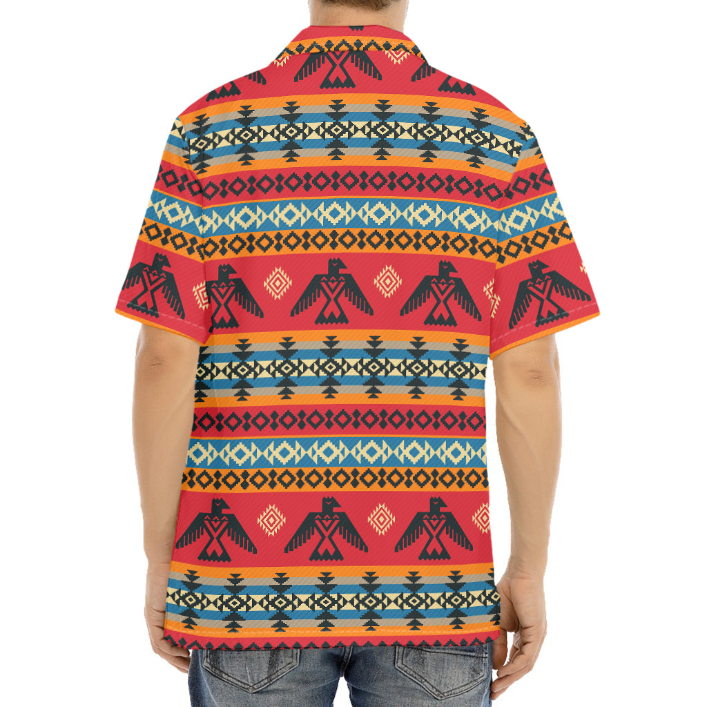 Native American Eagle Pattern Print Aloha Shirt
