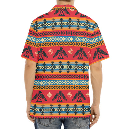 Native American Eagle Pattern Print Aloha Shirt