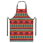 Native American Eagle Pattern Print Bib Apron With Pocket