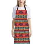 Native American Eagle Pattern Print Bib Apron With Pocket