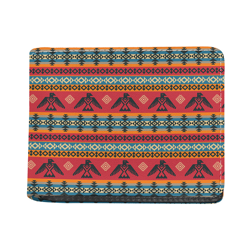 Native American Eagle Pattern Print Bifold Wallet