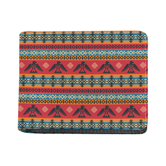Native American Eagle Pattern Print Bifold Wallet