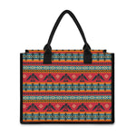 Native American Eagle Pattern Print Canvas Tote Bag