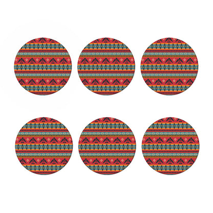 Native American Eagle Pattern Print Coaster Set