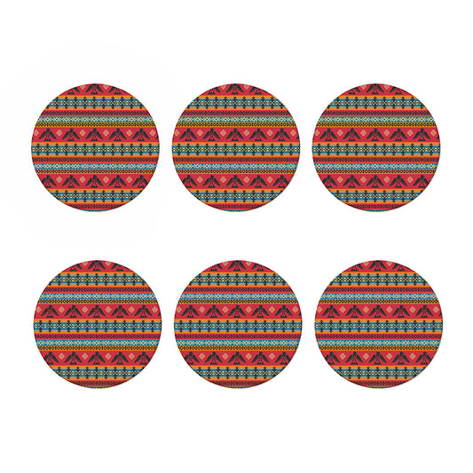 Native American Eagle Pattern Print Coaster Set