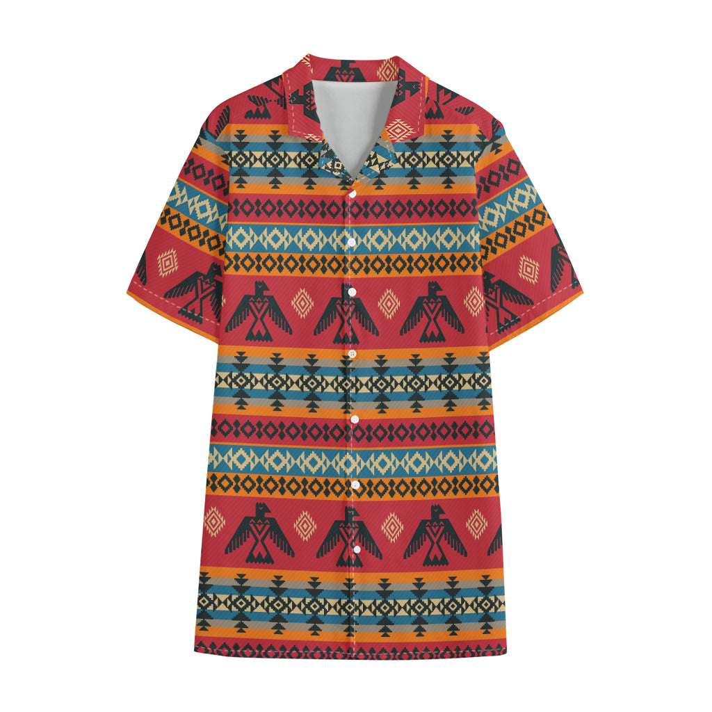 Native American Eagle Pattern Print Cotton Hawaiian Shirt