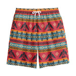 Native American Eagle Pattern Print Cotton Shorts