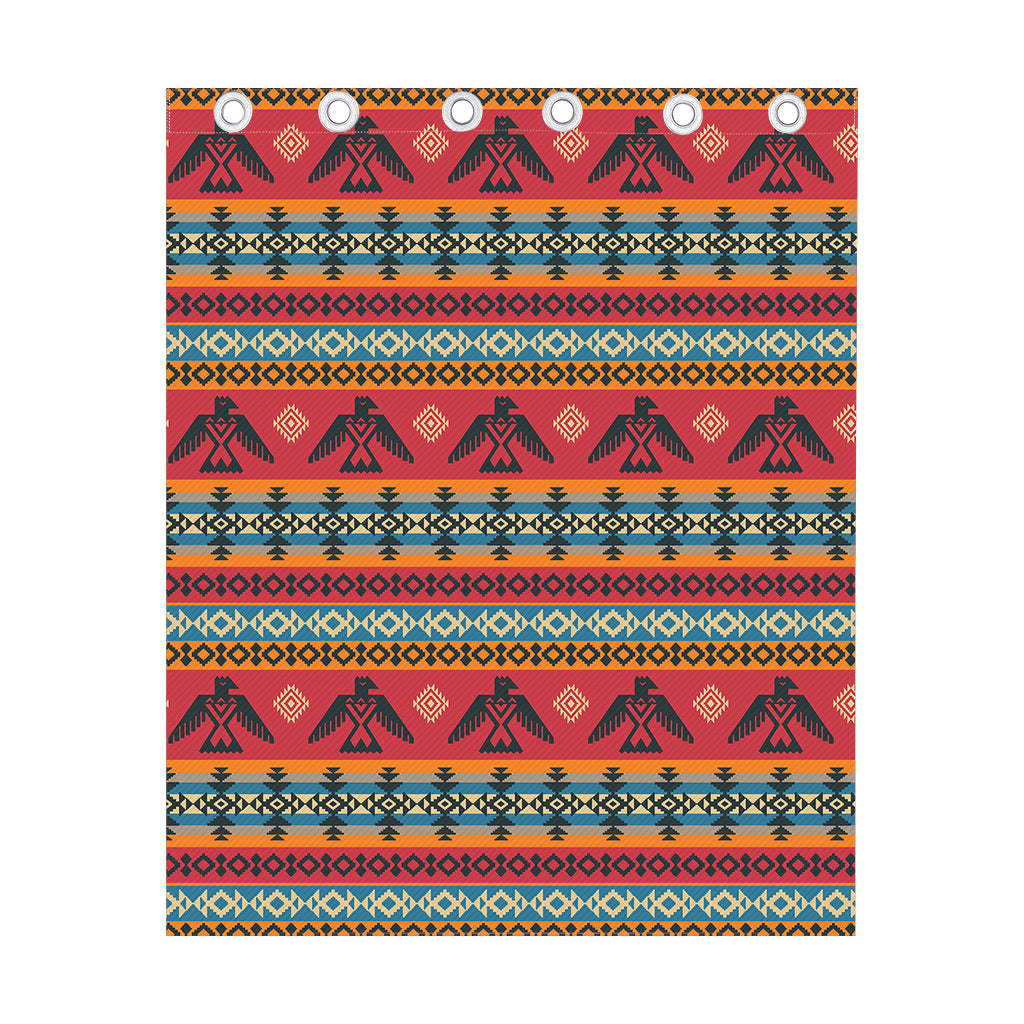 Native American Eagle Pattern Print Curtain