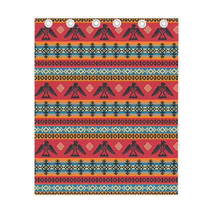 Native American Eagle Pattern Print Curtain