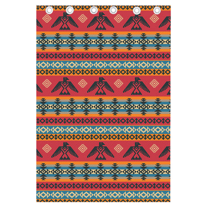 Native American Eagle Pattern Print Curtain