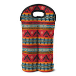 Native American Eagle Pattern Print Double Neoprene Wine Tote