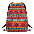 Native American Eagle Pattern Print Drawstring Backpack